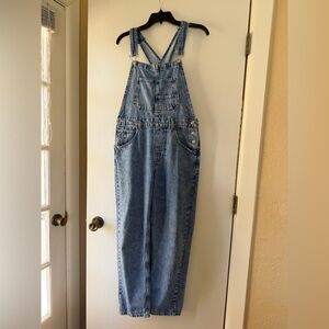 We The Free Light Blue Denim Overalls